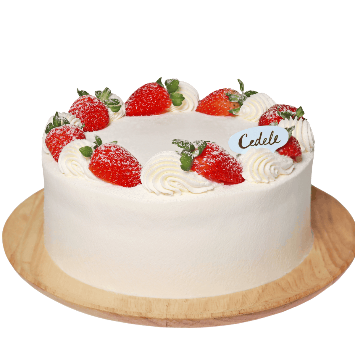 Strawberry Fields Cake with fresh strawberries and cream — Cedele Singapore
