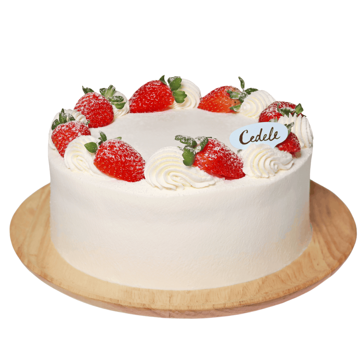 Strawberry Fields Cake with fresh strawberries and cream — Cedele Singapore